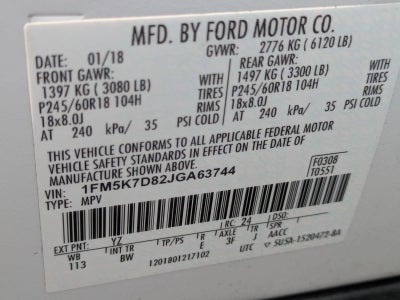 2018 Ford Explorer XLT FWD