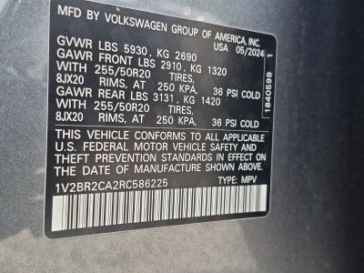2024 Volkswagen Atlas 2.0T SEL 4MOTION