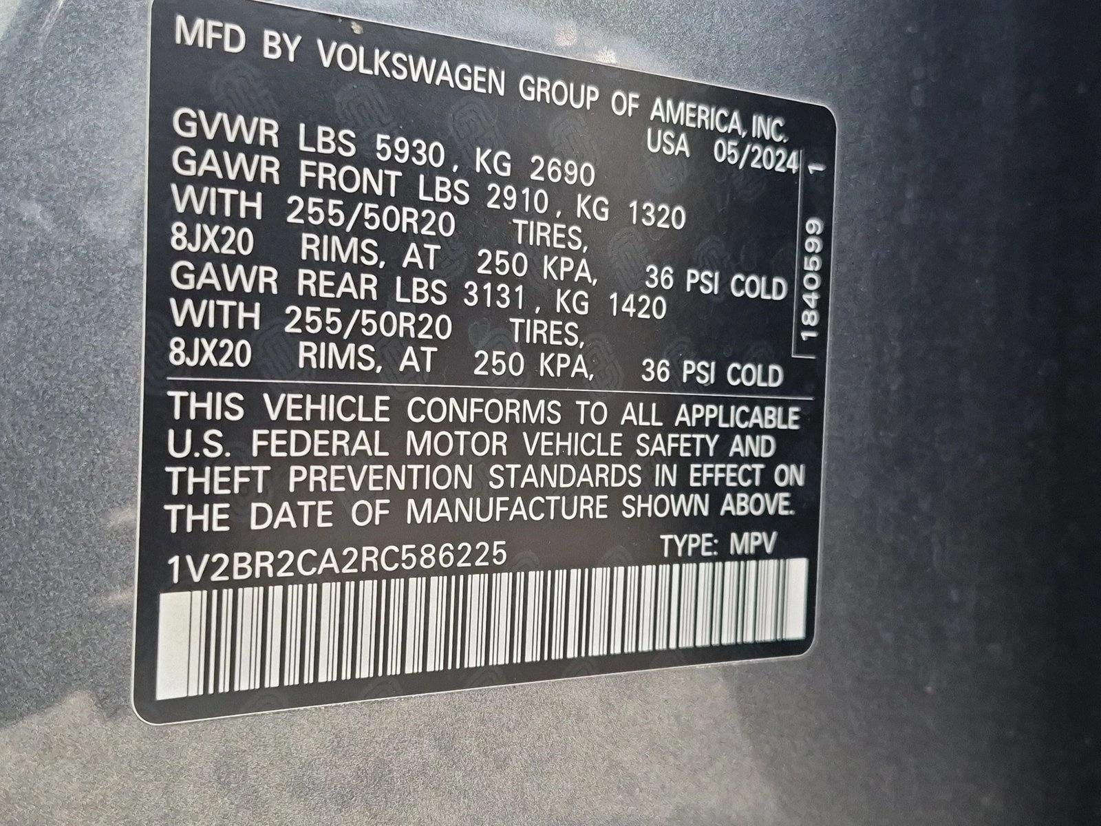 2024 Volkswagen Atlas 2.0T SEL 4MOTION