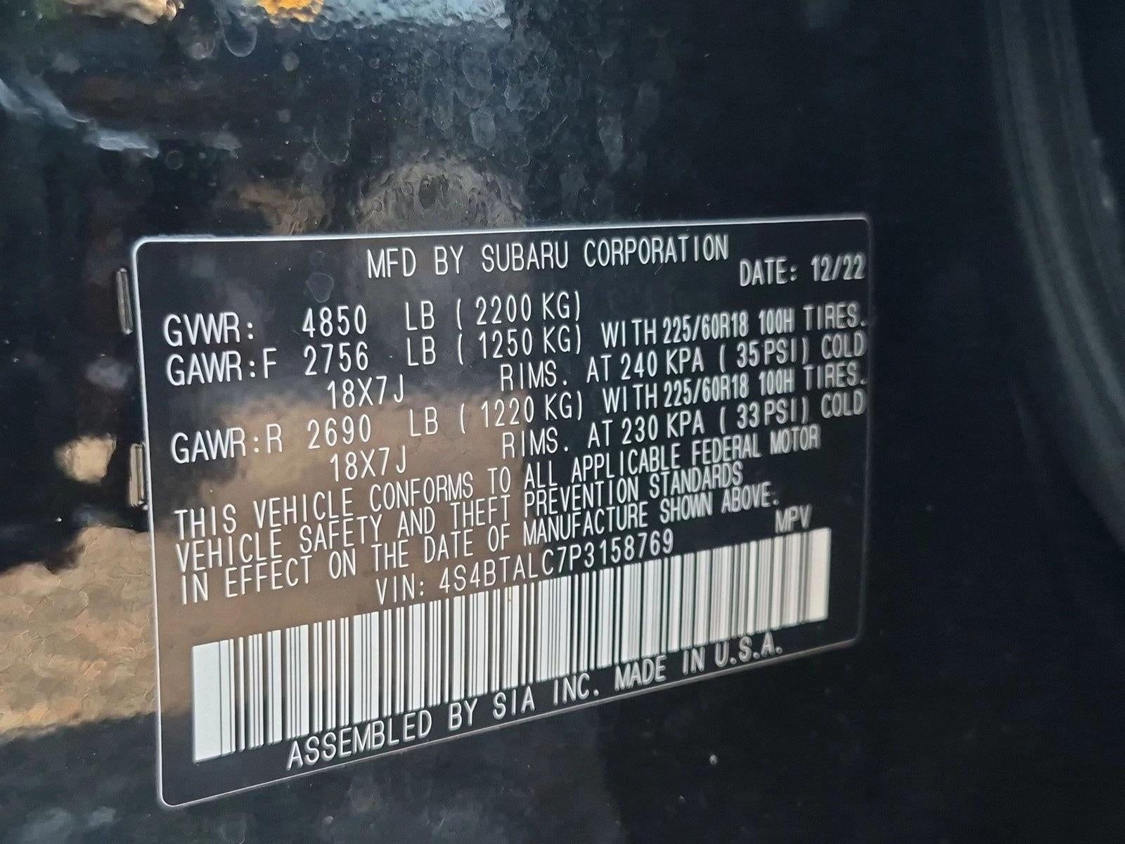 2023 Subaru Outback Onyx Edition CVT