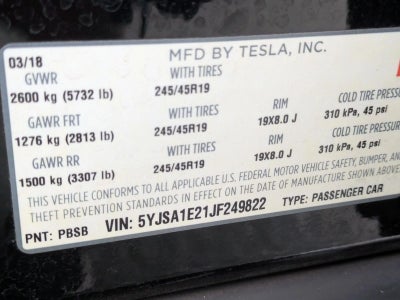2018 Tesla Model S 75D AWD