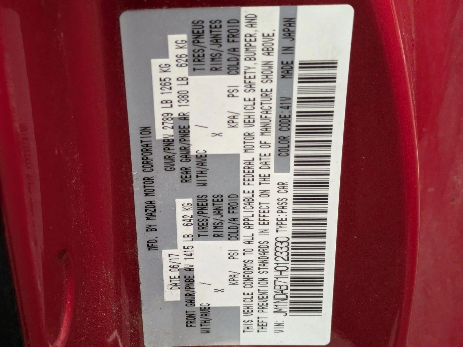 2017 Mazda Mazda MX-5 Miata Sport Auto