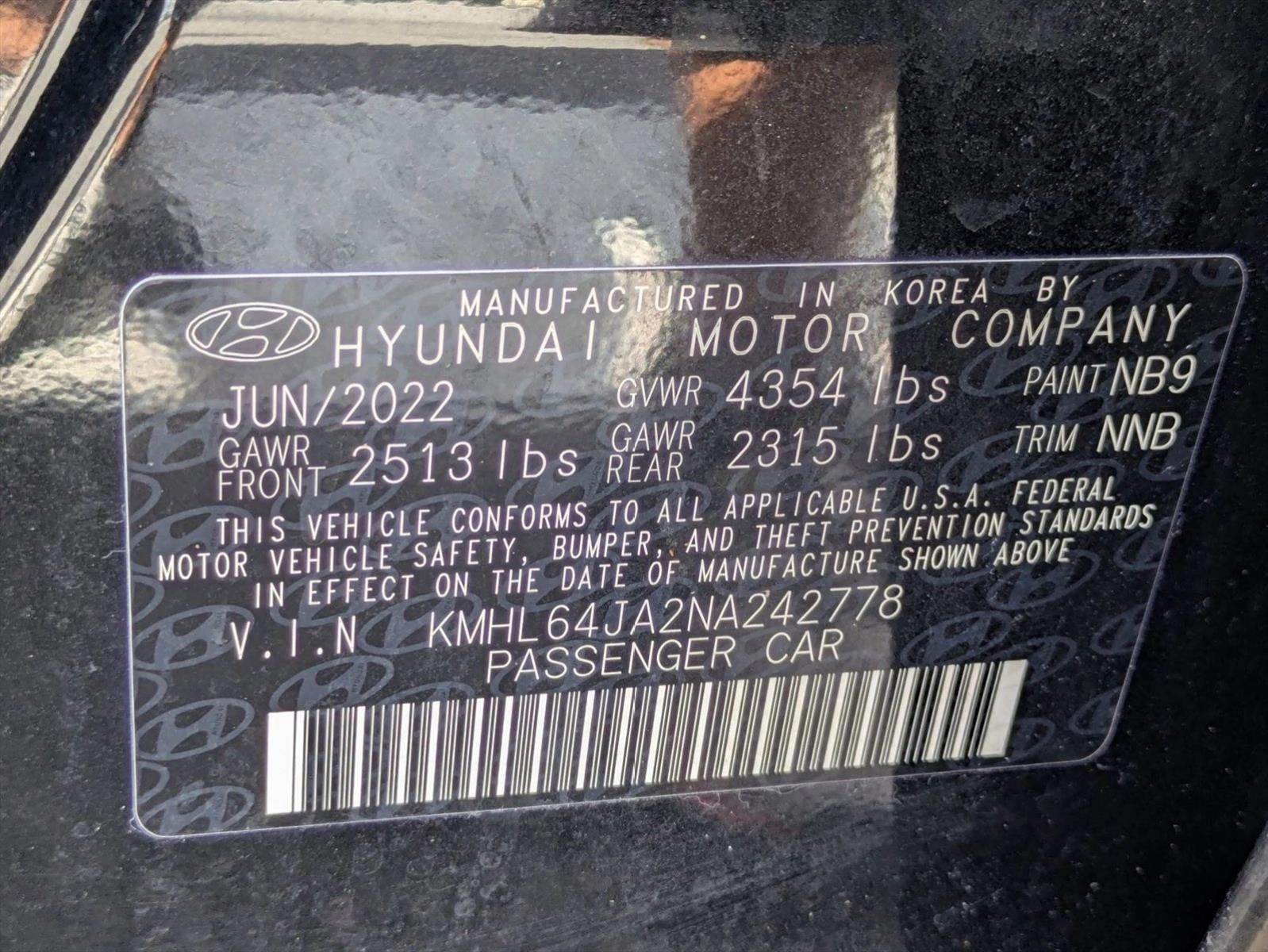 2022 Hyundai SONATA SEL 2.5L