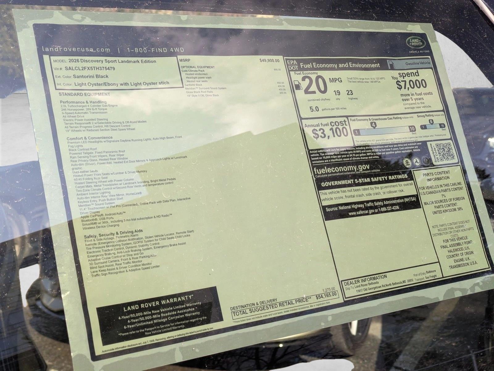 2026 Land Rover Discovery Sport Landmark 4WD