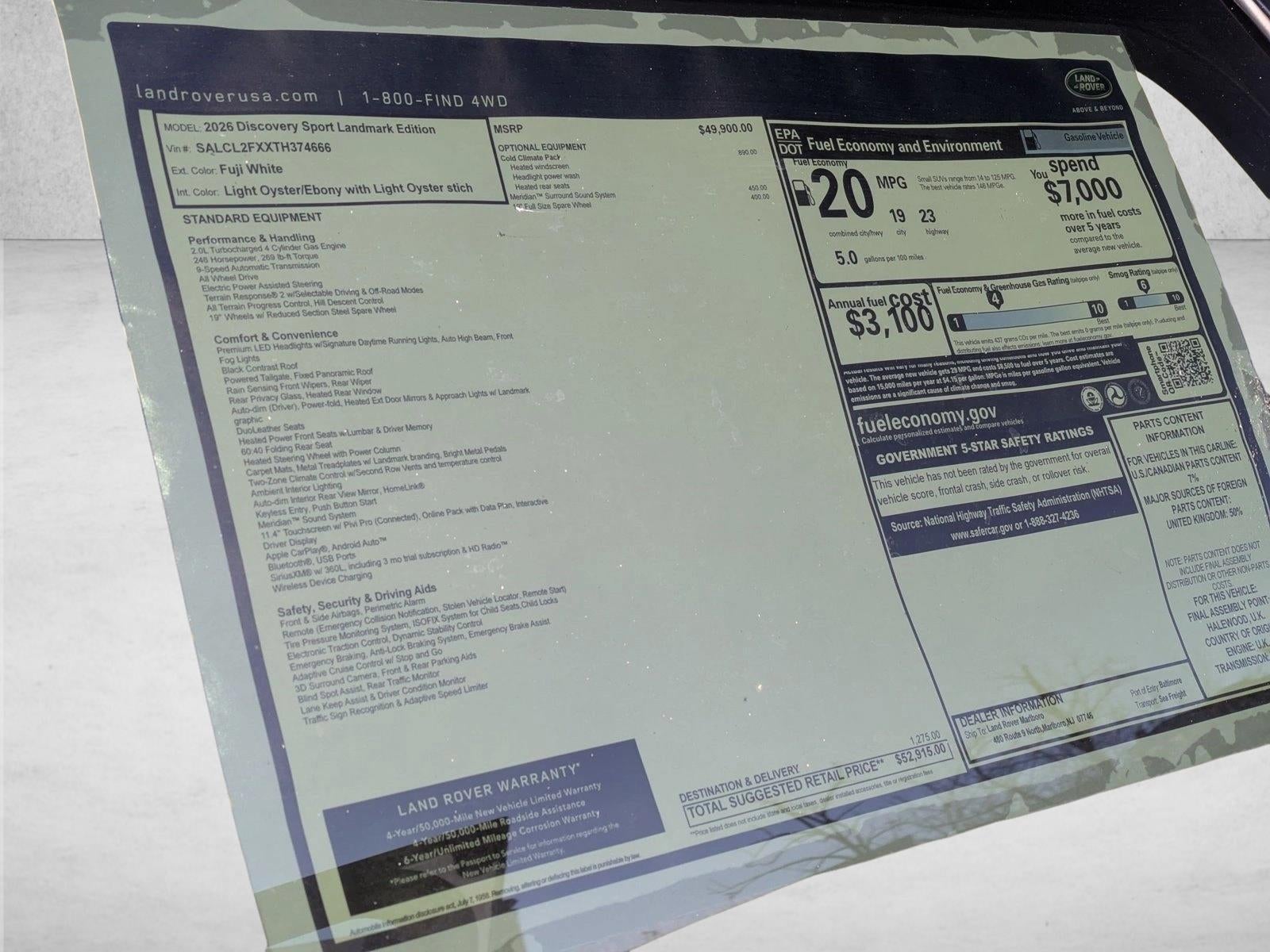 2026 Land Rover Discovery Sport Landmark 4WD