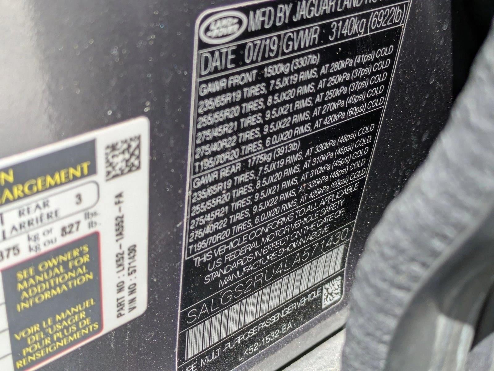 2020 Land Rover Range Rover HSE SWB