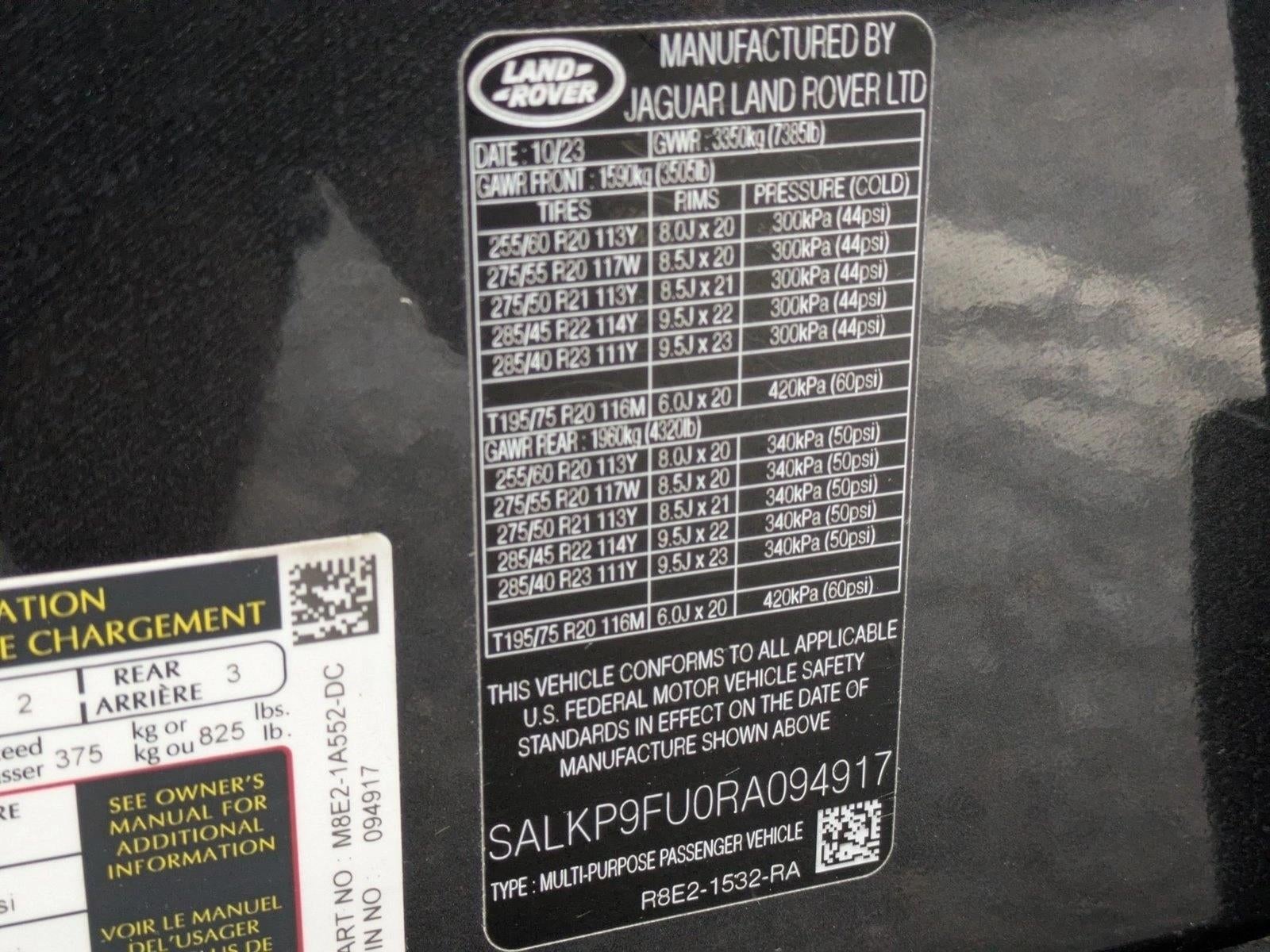 2024 Land Rover Range Rover P400 SE SWB