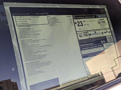 2026 Land Rover Range Rover Velar P250 Dynamic SE