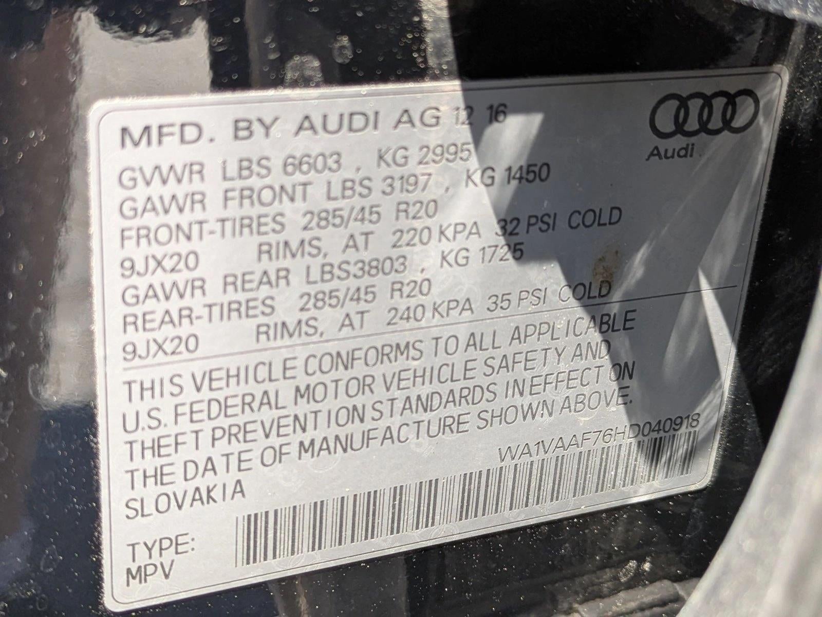 2017 Audi Q7 3.0 TFSI Prestige