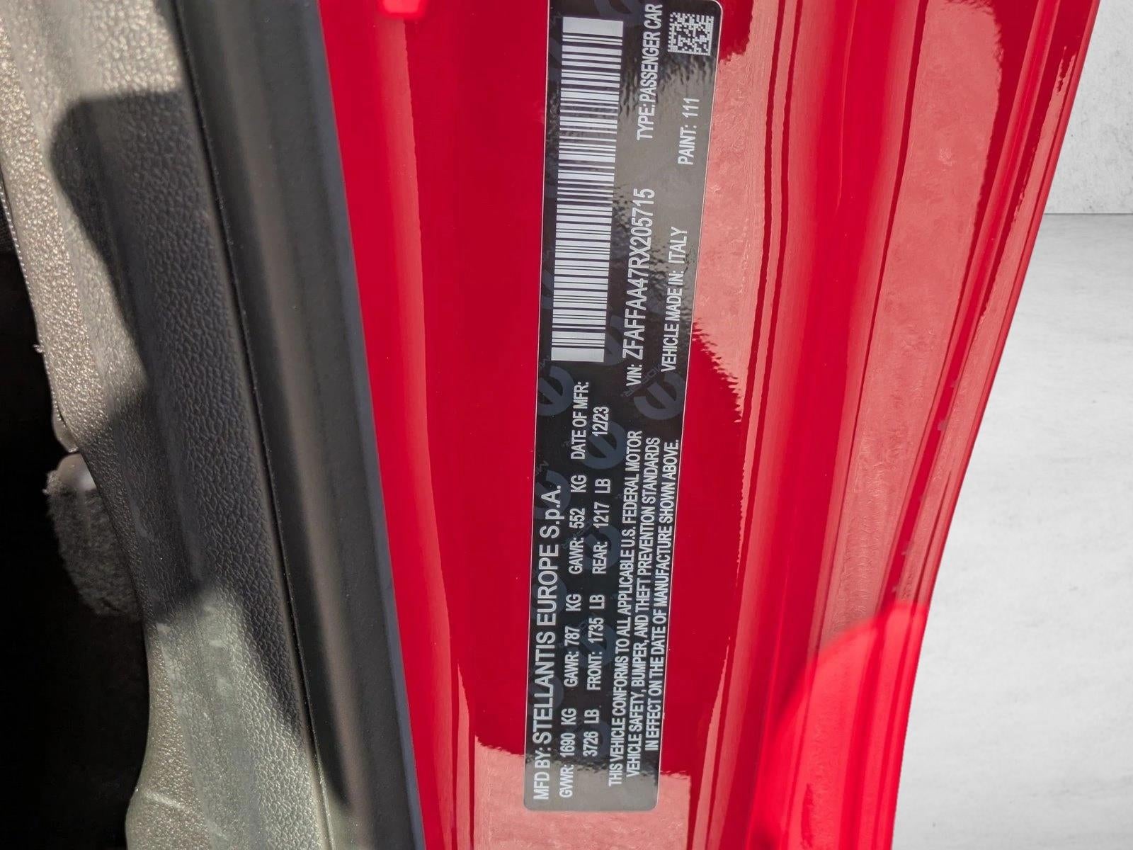 2024 FIAT 500e INSPI(RED) FWD