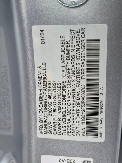 2024 Honda Accord Hybrid Sport Sedan
