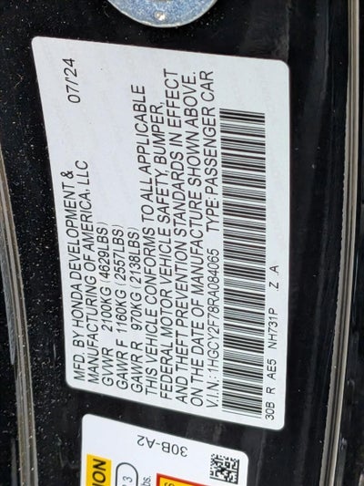 2024 Honda Accord Hybrid Sport-L Sedan