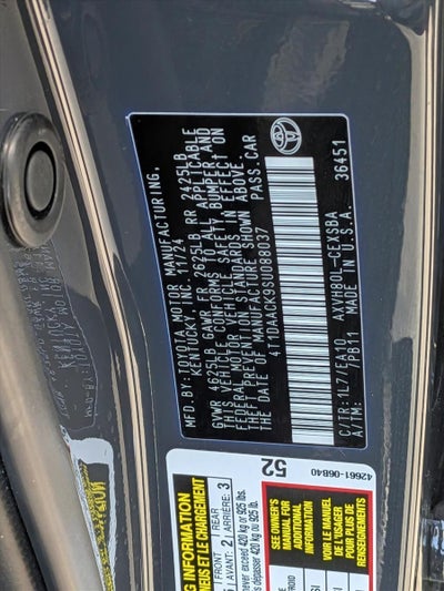 2025 Toyota Camry SE (Natl)