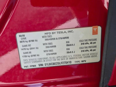 2020 Tesla Model X Long Range Plus AWD