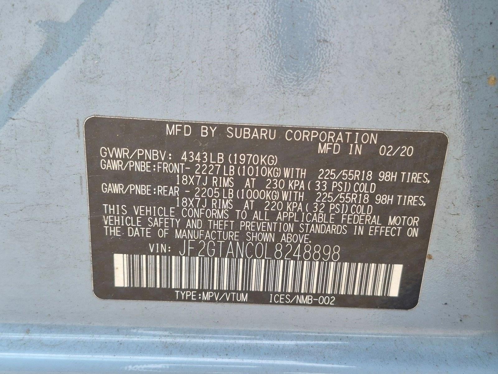 2020 Subaru Crosstrek Limited CVT