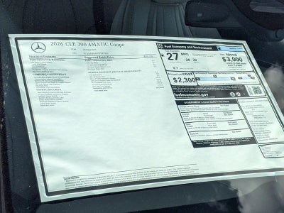 2026 Mercedes-Benz CLE CLE 300 4MATIC® Coupe