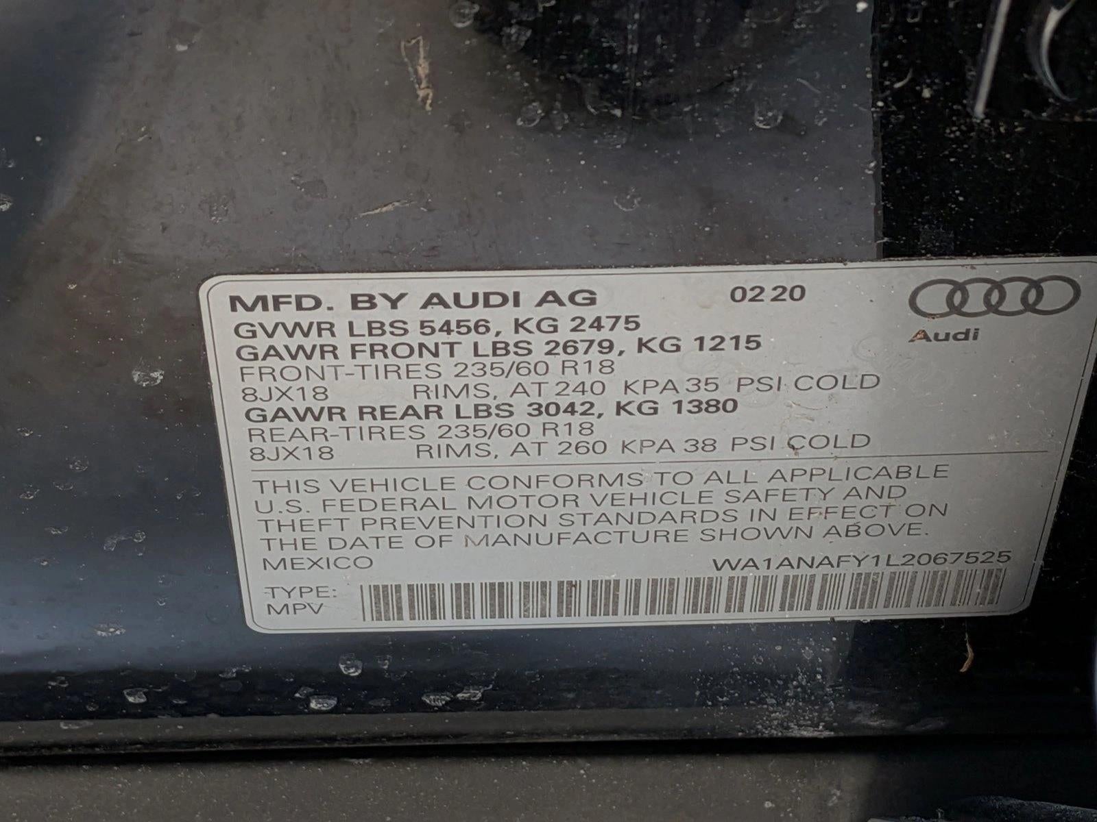 2020 Audi Q5 Premium 45 TFSI quattro