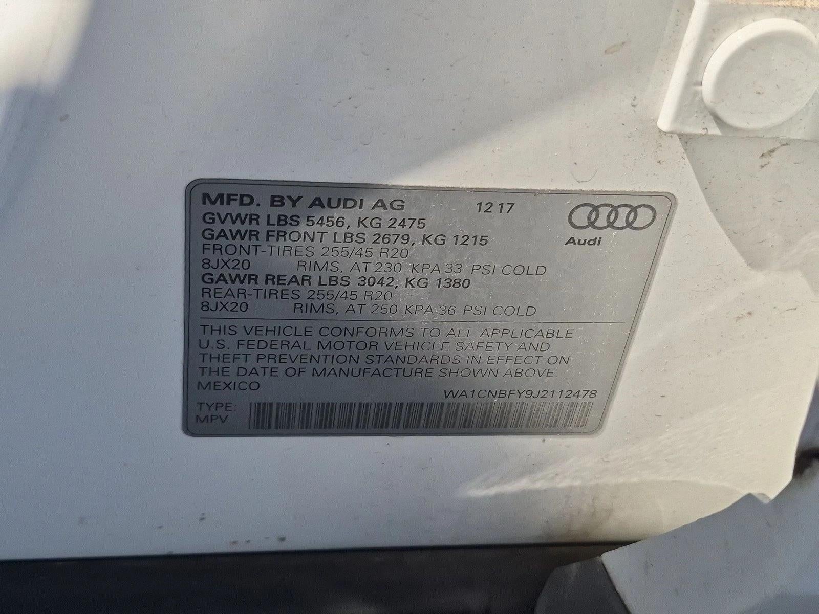 2018 Audi Q5 2.0 TFSI Prestige