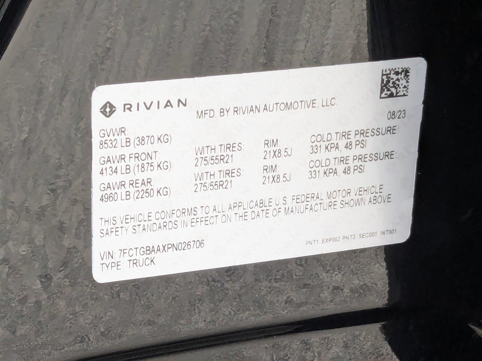 2023 Rivian R1T Adventure Dual-Motor Large Pack