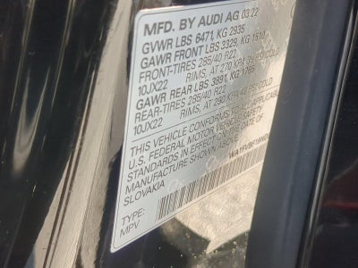 2022 Audi Q8 Prestige 55 TFSI quattro