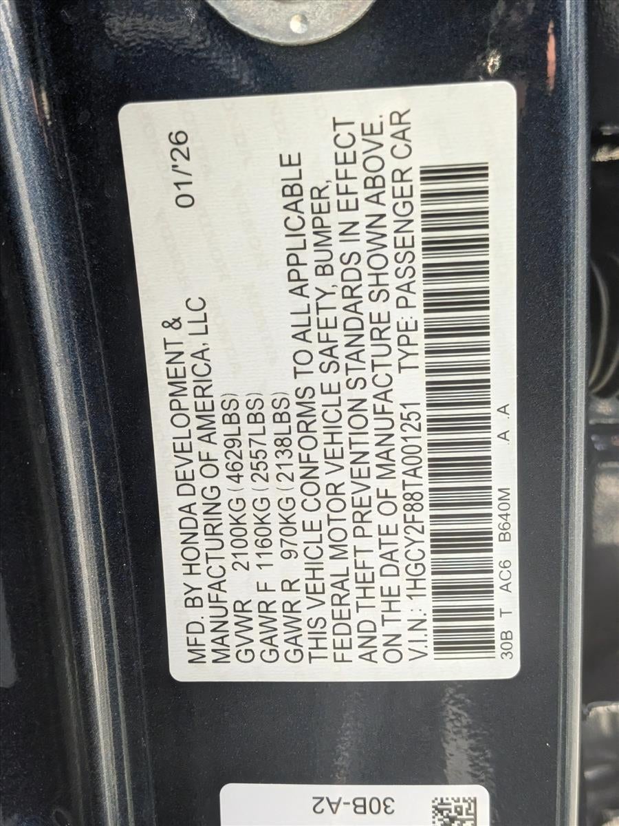2026 Honda Accord Hybrid Touring