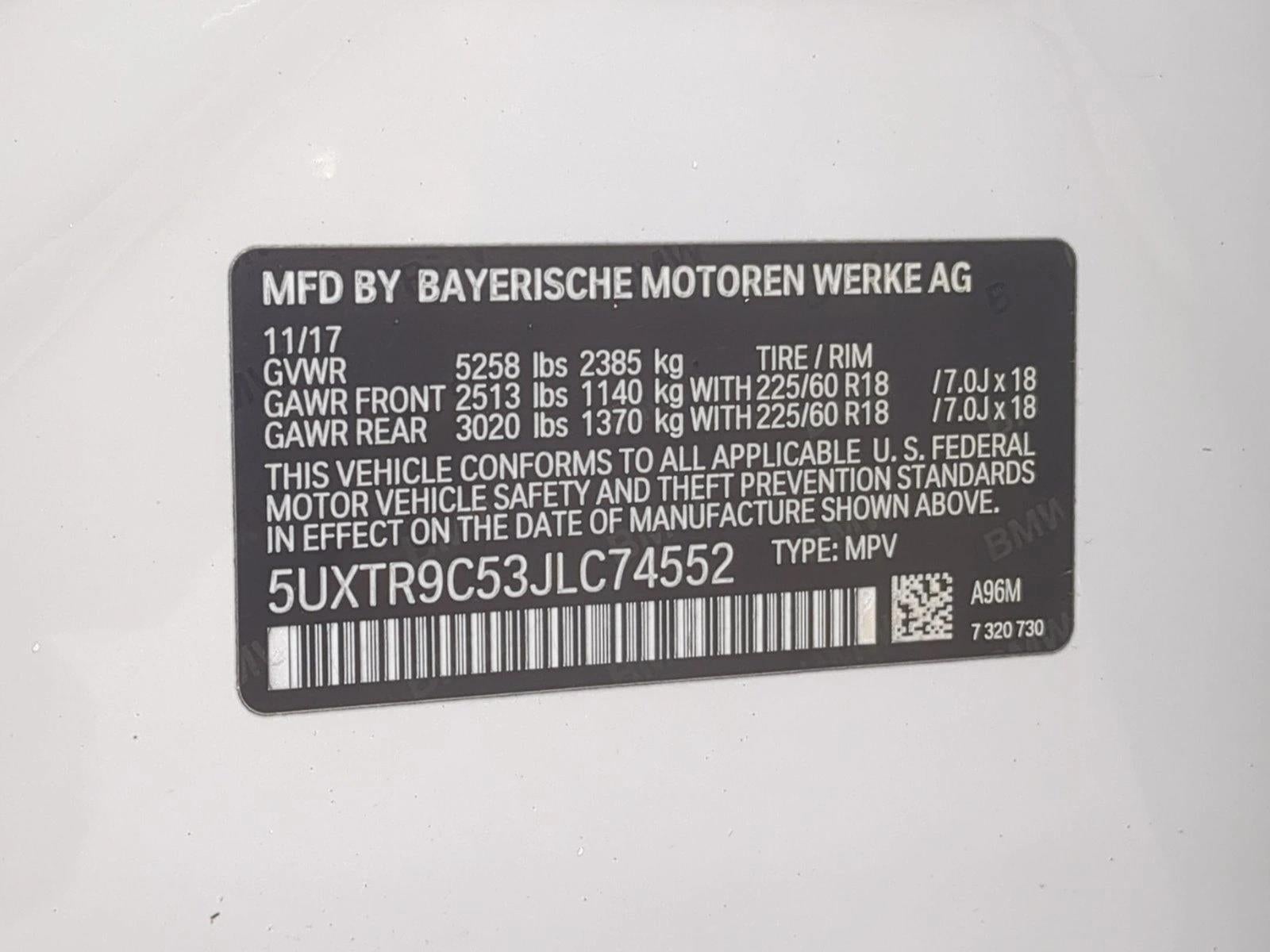 2018 BMW X3 xDrive30i Sports Activity Vehicle