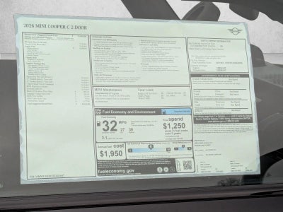 2026 MINI Cooper Hardtop 2 Door Iconic Base