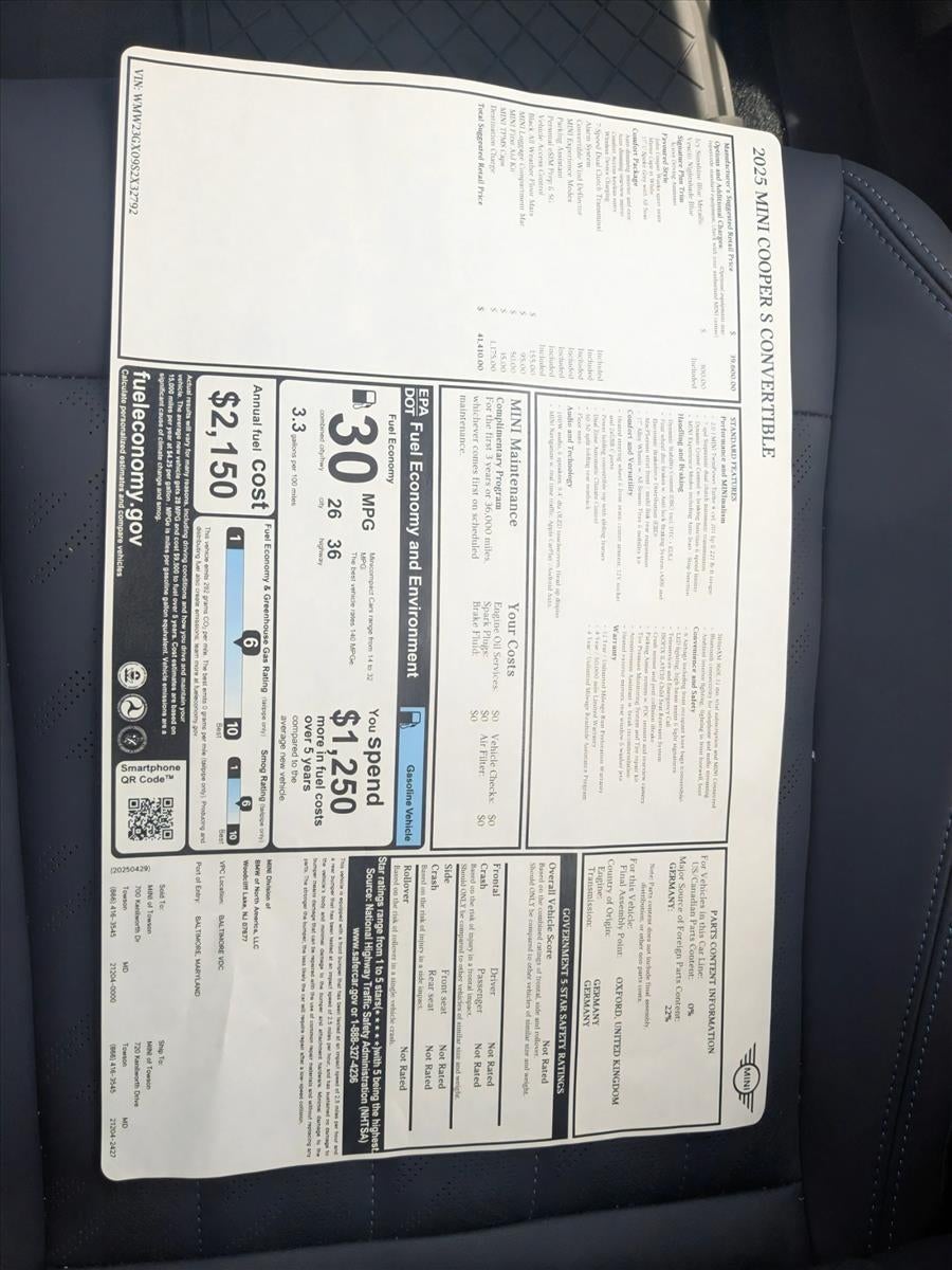 2025 MINI Convertible Cooper S