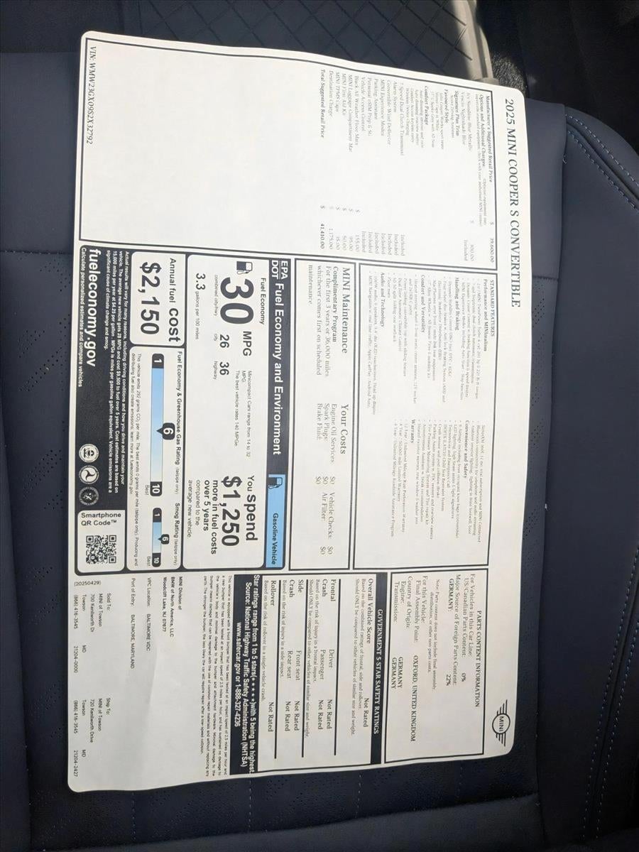 2025 MINI Convertible Cooper S