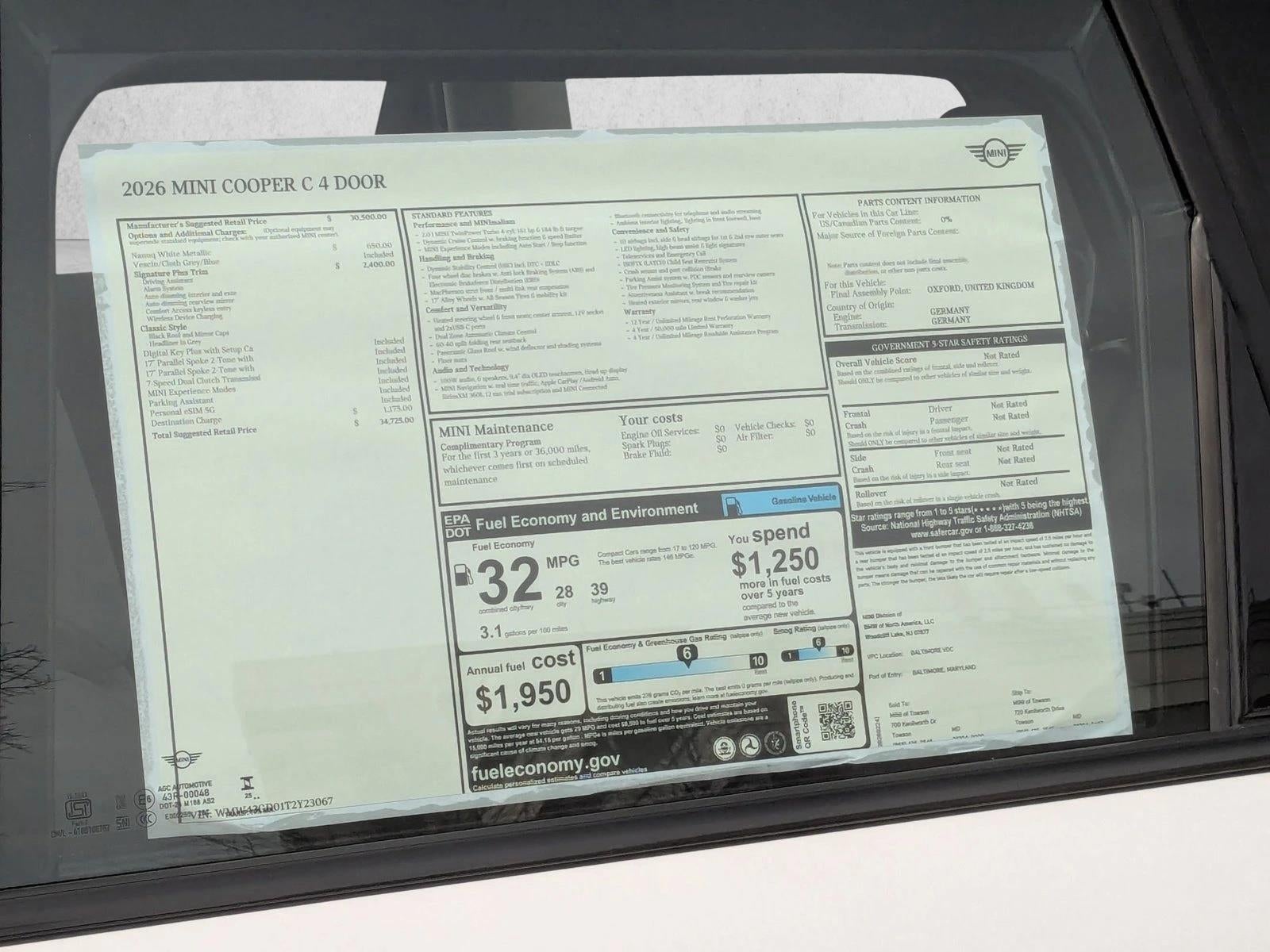 2026 MINI Cooper Hardtop 4 Door Base