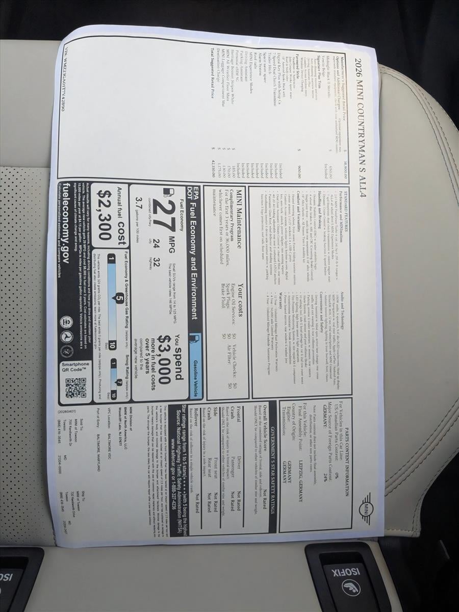 2026 MINI Cooper S Countryman ALL4 Base