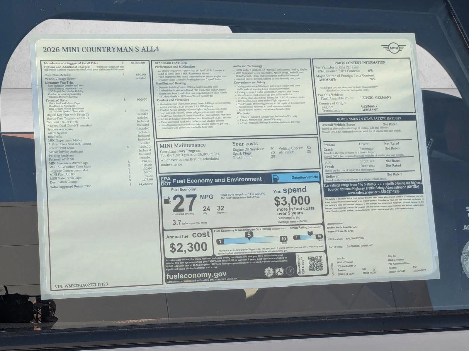2026 MINI Cooper S Countryman ALL4 Base