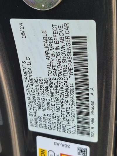 2024 Honda Accord Sedan EX CVT