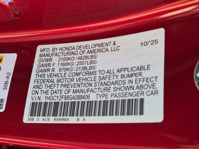 2025 Honda Accord Hybrid Touring Sedan