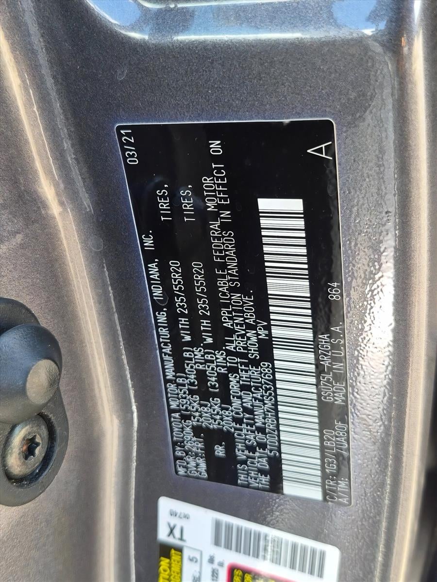 2021 Toyota Highlander Limited AWD (Natl)