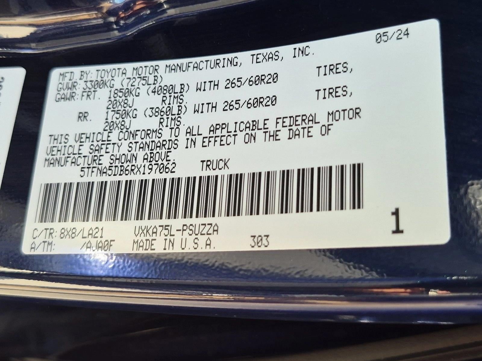 2024 Toyota Tundra 4WD 4WD Platinum CrewMax 5.5' Bed (Natl)