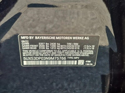 2022 BMW X3 xDrive30i Sports Activity Vehicle