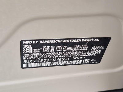 2026 BMW X3 30 xDrive Sports Activity Vehicle