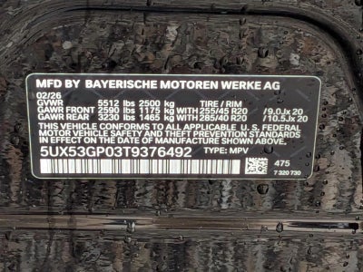 2026 BMW X3 30 xDrive Sports Activity Vehicle