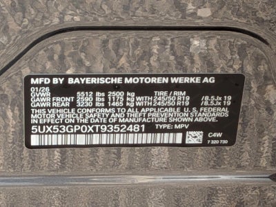 2026 BMW X3 30 xDrive Sports Activity Vehicle