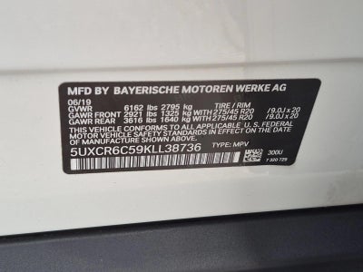 2019 BMW X5 xDrive40i Sports Activity Vehicle