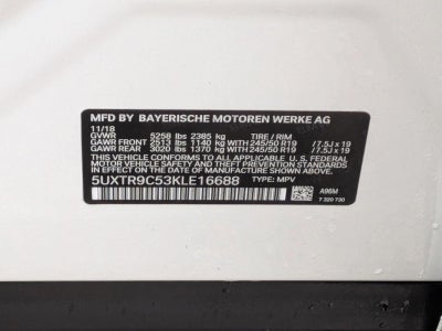 2019 BMW X3 xDrive30i Sports Activity Vehicle