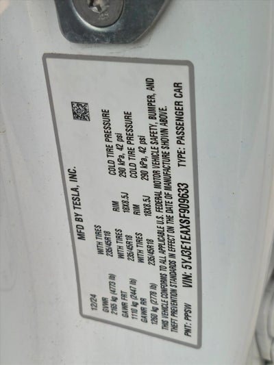 2025 Tesla Model 3 Long Range RWD