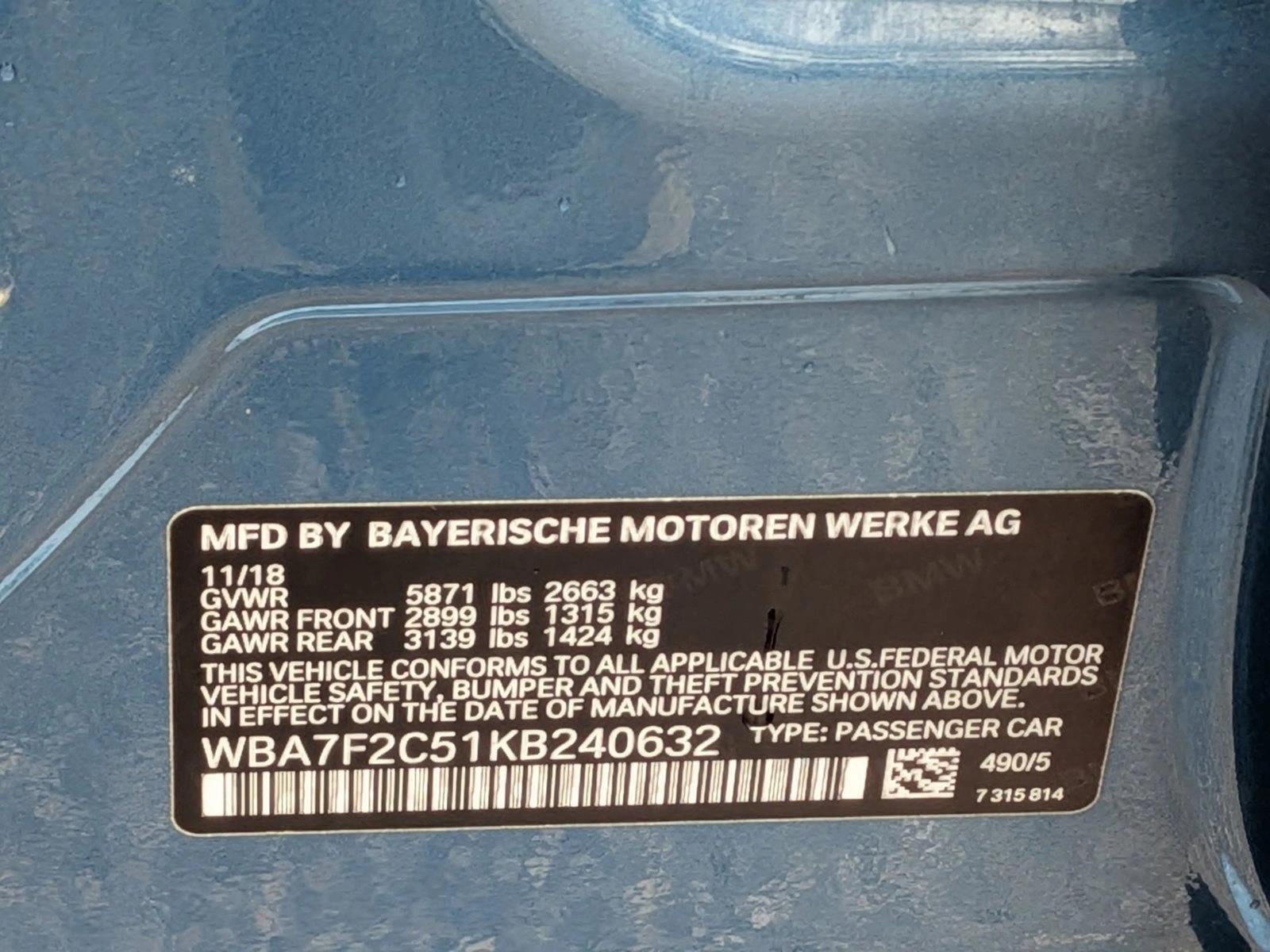 2019 BMW 750i xDrive Sedan