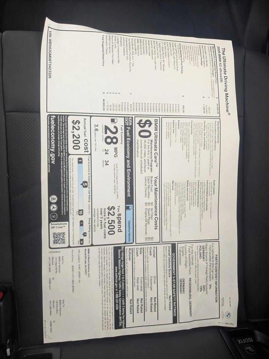 2026 BMW X2 xDrive28i Sports Activity Coupe