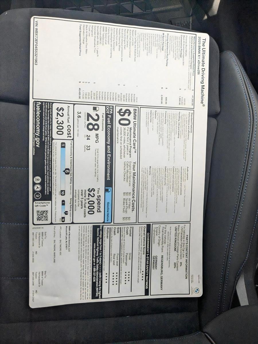 2025 BMW X1 xDrive28i Sports Activity Vehicle