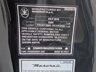 2019 Maserati GranTurismo Convertible Sport 4.7L