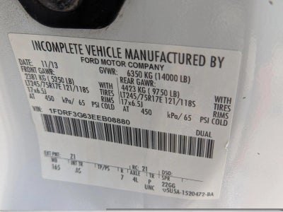 2014 Ford Super Duty F-350 DRW 2WD Reg Cab 141" WB 60" CA XL