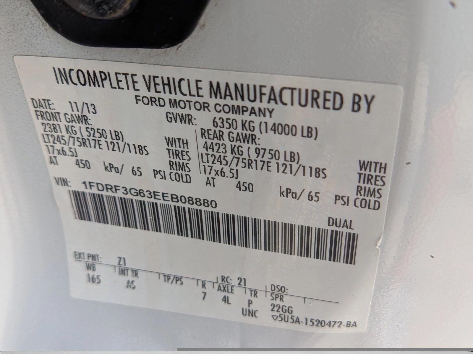 2014 Ford Super Duty F-350 DRW 2WD Reg Cab 141" WB 60" CA XL