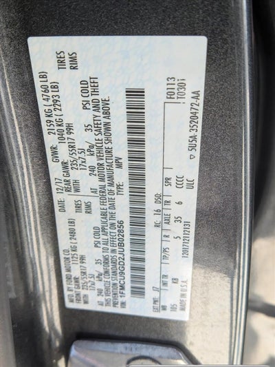 2018 Ford Escape SE 4WD